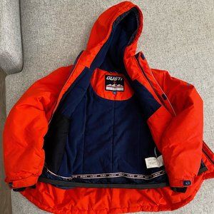 Size 12 Boys Gusti Snowsuit Winter Coat + Snowpants Navy/Orange Excellent Cond